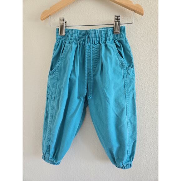 12-18 Month Vintage Perfect Pals Teal Jogger Pants - Picture 2 of 6